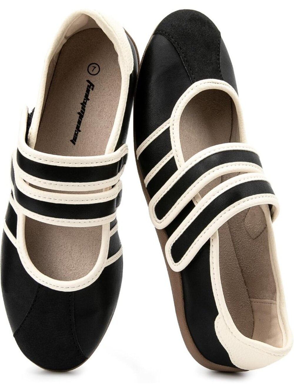 🆕Women's Black Mary Jane Sneakers Fashion Ballet Flat Tennis Shoes Casual